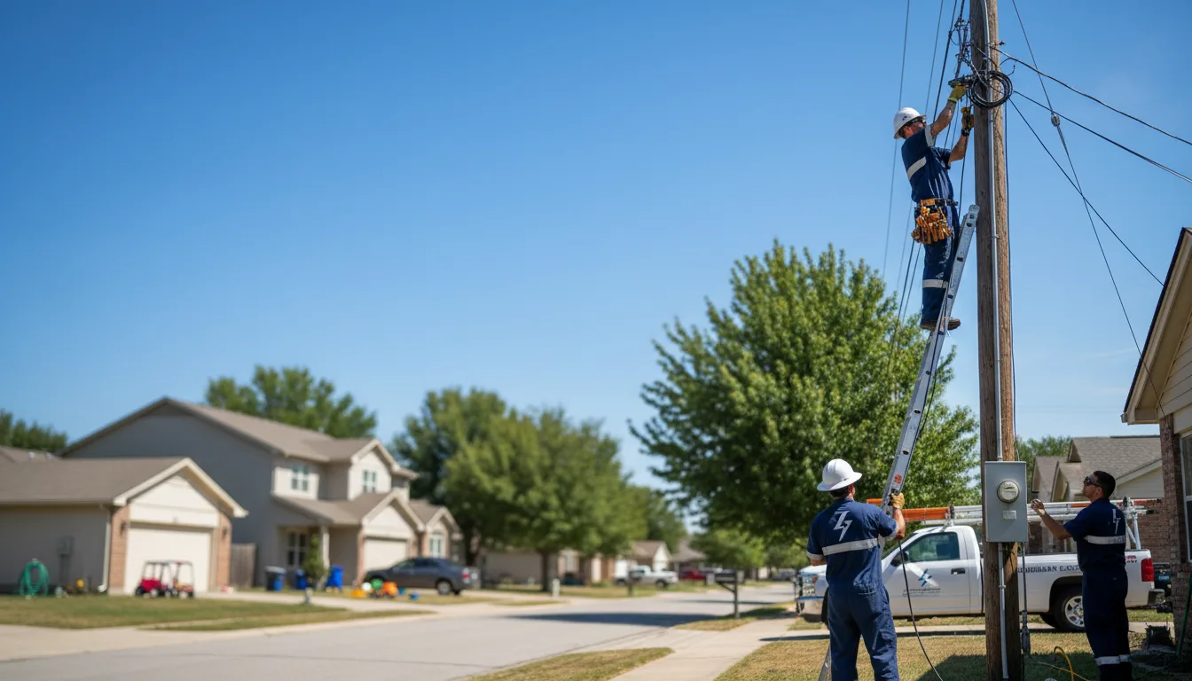 Residential electrician providing installation services in Nursery, TX